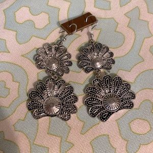 Metal Hand-Stamped Dangling Earrings